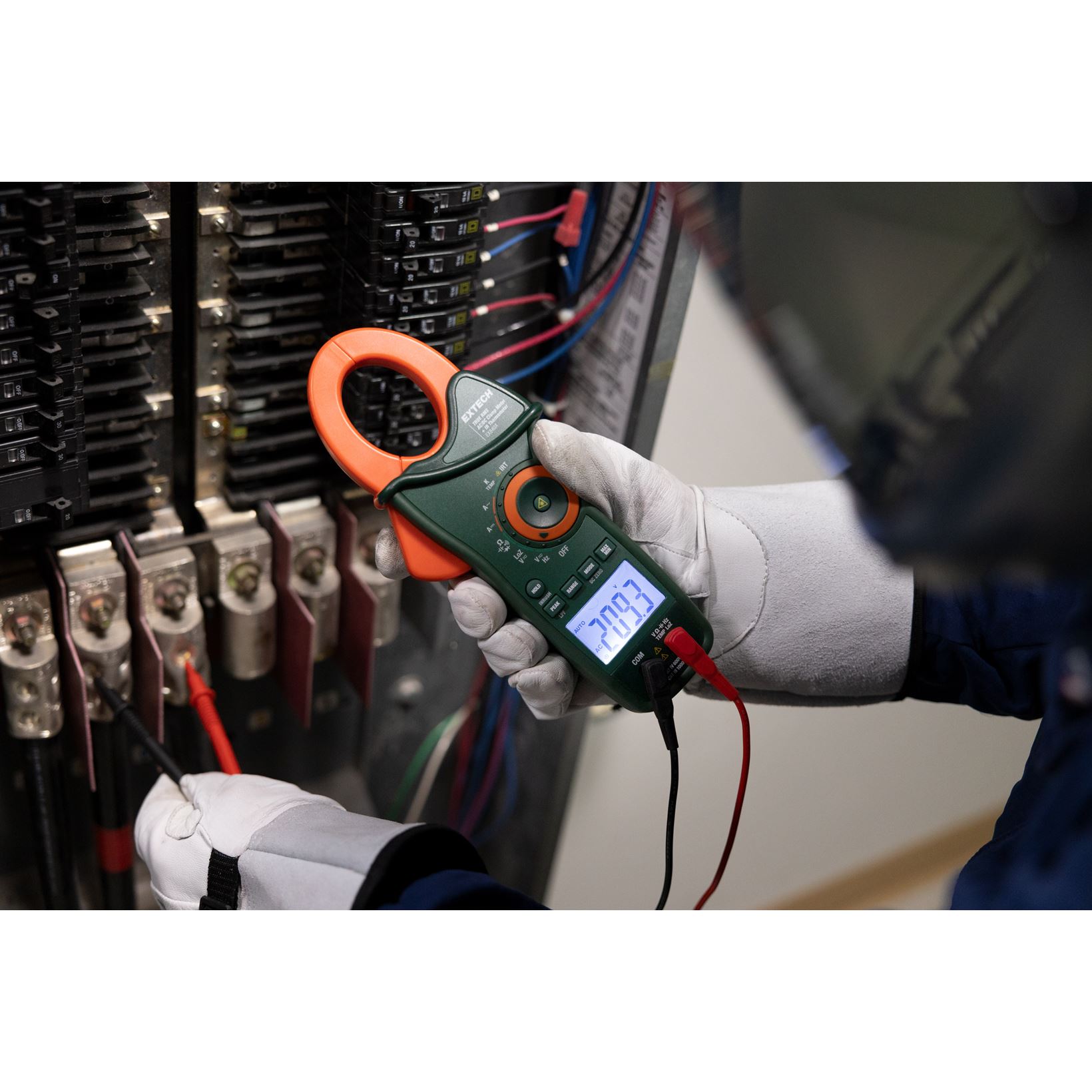 Extech EX840A True RMS 1000A  AC/DC stroomtang met IR-thermometer