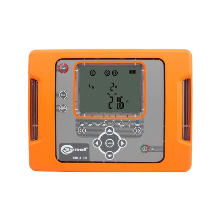 Sonel MRU-30-KIT Aardverspreidingsweerstandmeter met alle meetmethodes inclusief N1 en C3 tang