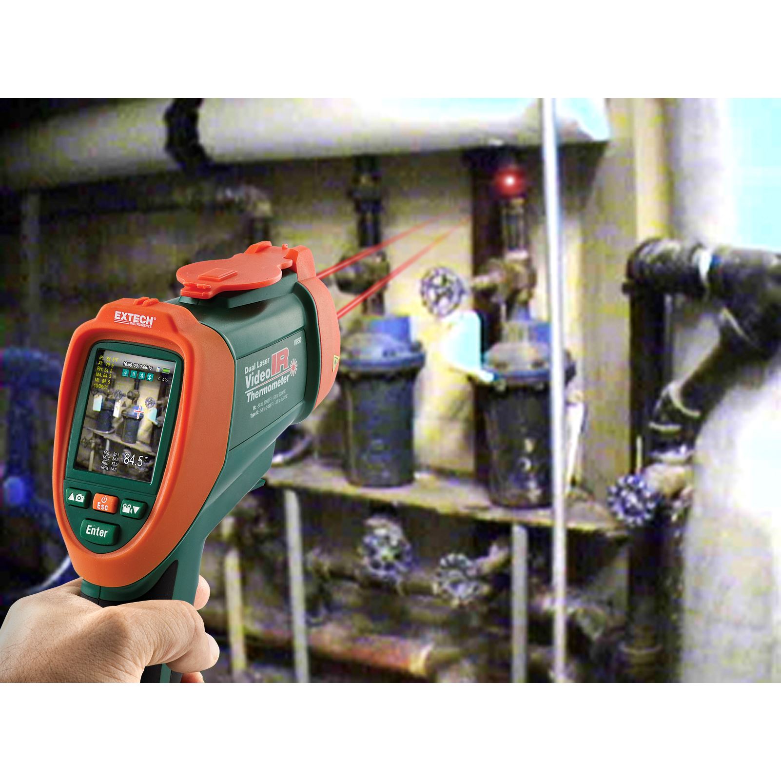 Extech VIR50 dubbele  laser IR Video thermometer