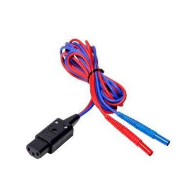 Sonel WAPRZ2X1DZIECB Kelvin meetsnoer met banaan stekker en IEC 2,2m blauw/rood