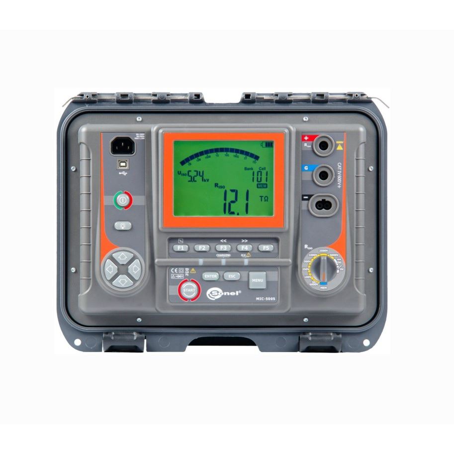 Sonel MIC-5005 Isolatietester tussen 50 en 1K VDC (10V), 1K en 5K VDC (25V)