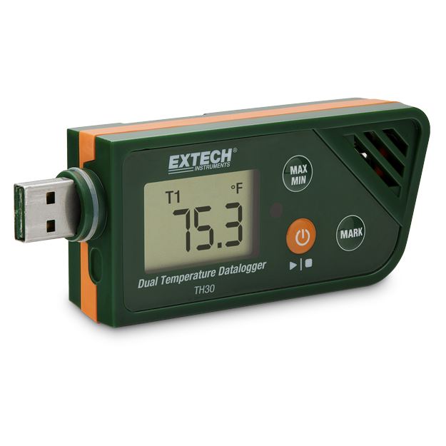 Extech TH30 Dubbele temperatuur‑datalogger met USB, inclusief TP830