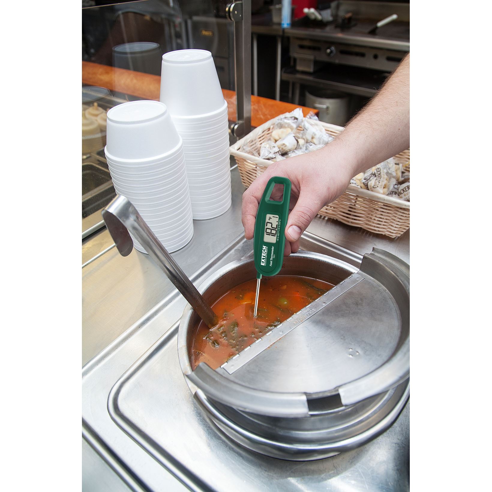 Extech TM55 opvouwbare voedselthermometer in zakformaat, NSF-gecertificeerd