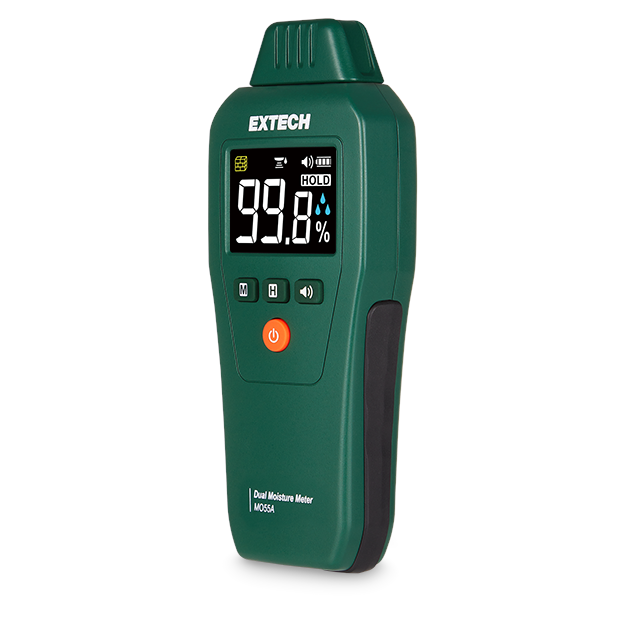 Extech MO55A Vochtmeter met pin‑ en pinloze meetfunctie