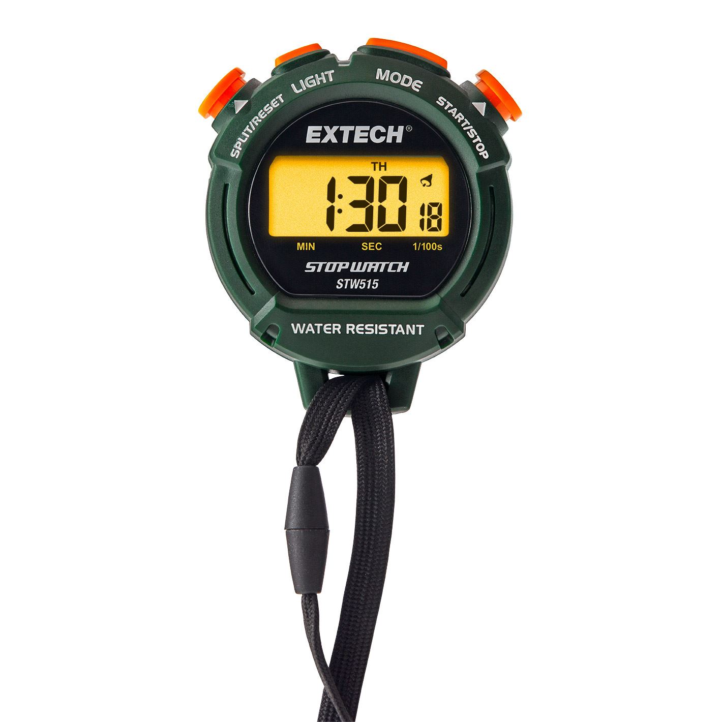 Extech STW515 digitale stopwatch/klok met kalender en achtergrondverlicht display