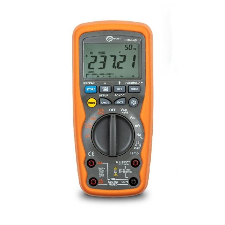 Sonel CMM-40 Industriële multimeter, IP67, auto ranging en geheugen