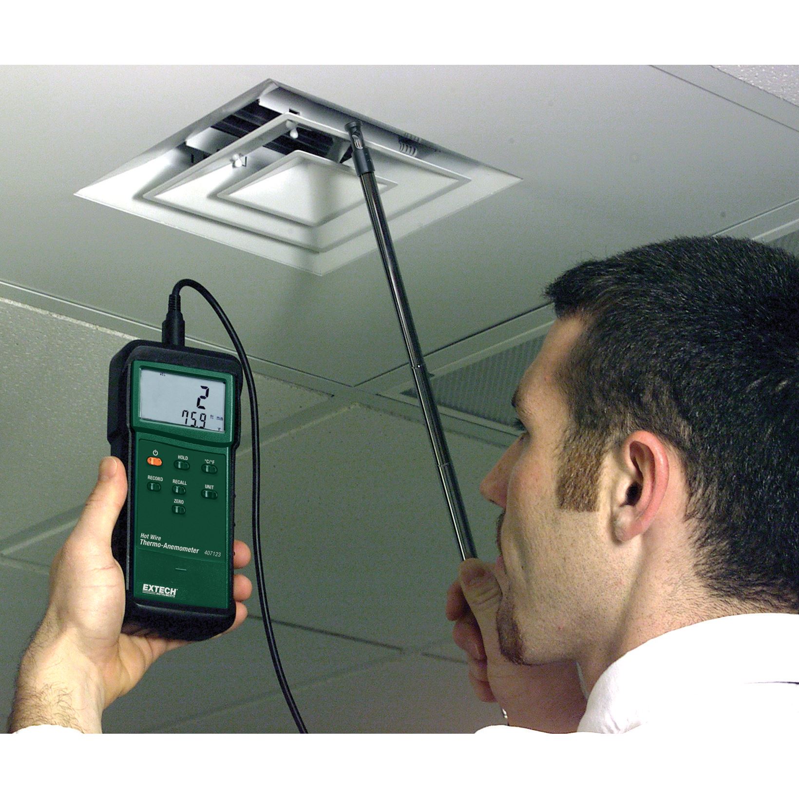 Extech 407123 Heavy Duty Hot Wire Thermo-Anemometer