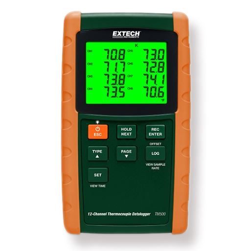 Extech TM500 12 kanaals temperatuurlogger