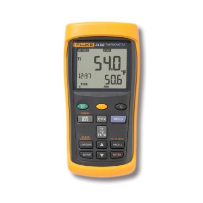 Fluke-54-2 B 60HZ Digitale thermometer 2 kanalen 60Hz, voor J,K,T,E,N,R,S thermokoppels