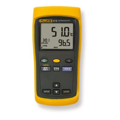 Fluke-51-2 60HZ Digitale thermometer 1 kanaal voor type J,K,T,E thermokoppels