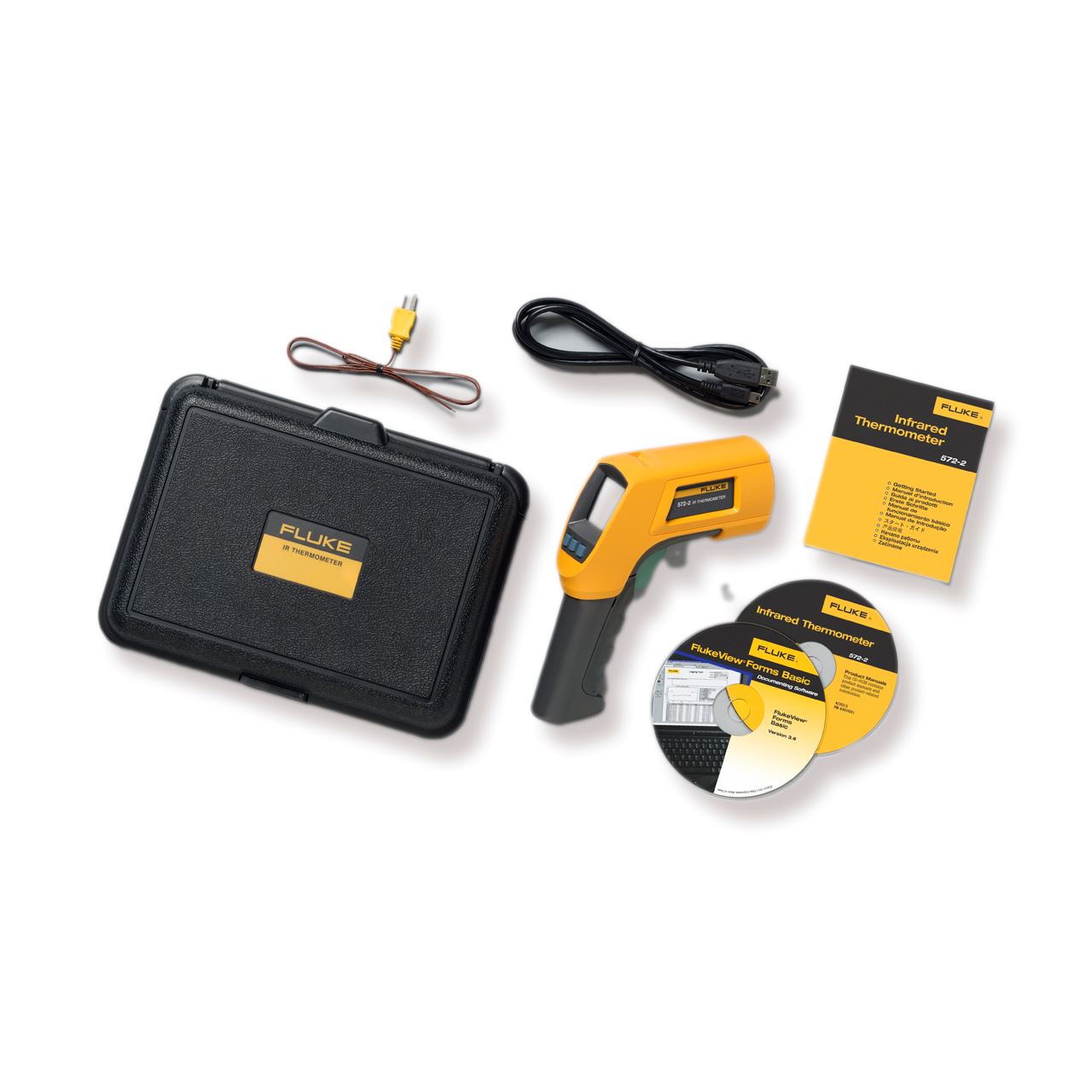 Fluke-572-2 Infrarood- en contactthermometer -30 tot 900ºC, incl. koffer, software