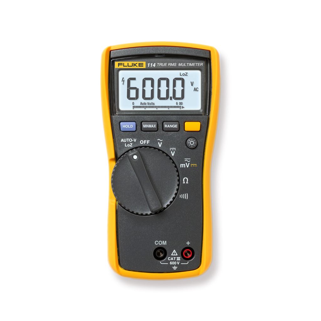 Fluke-114 EUR TRMS multimeter met meetsnoeren