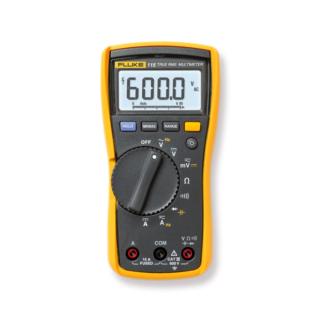 Fluke-115 EUR TRMS multimeter met meetsnoeren