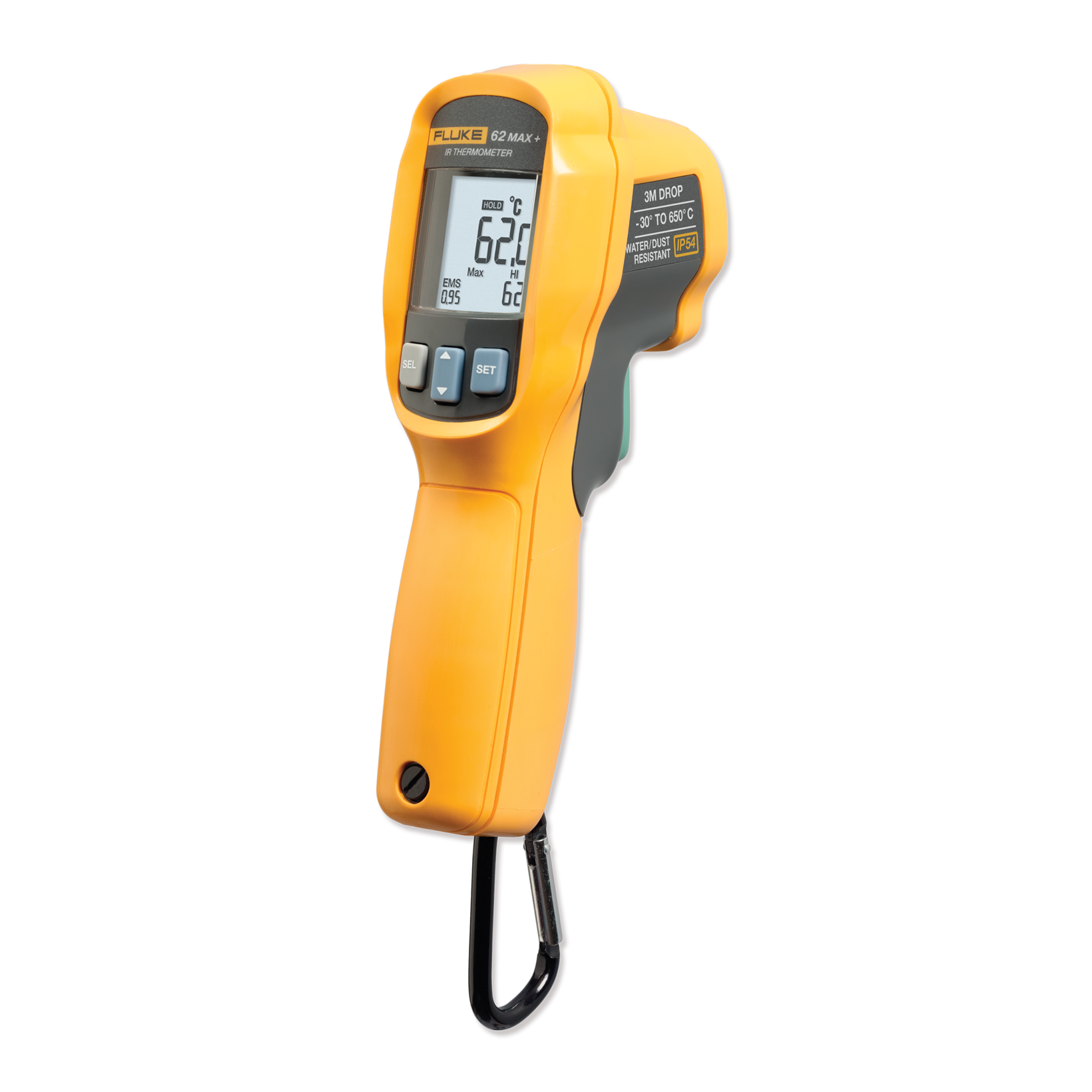 Fluke-62 MAX + Infraroodthermometer -30ºC tot 650ºC met dubbele laser punt