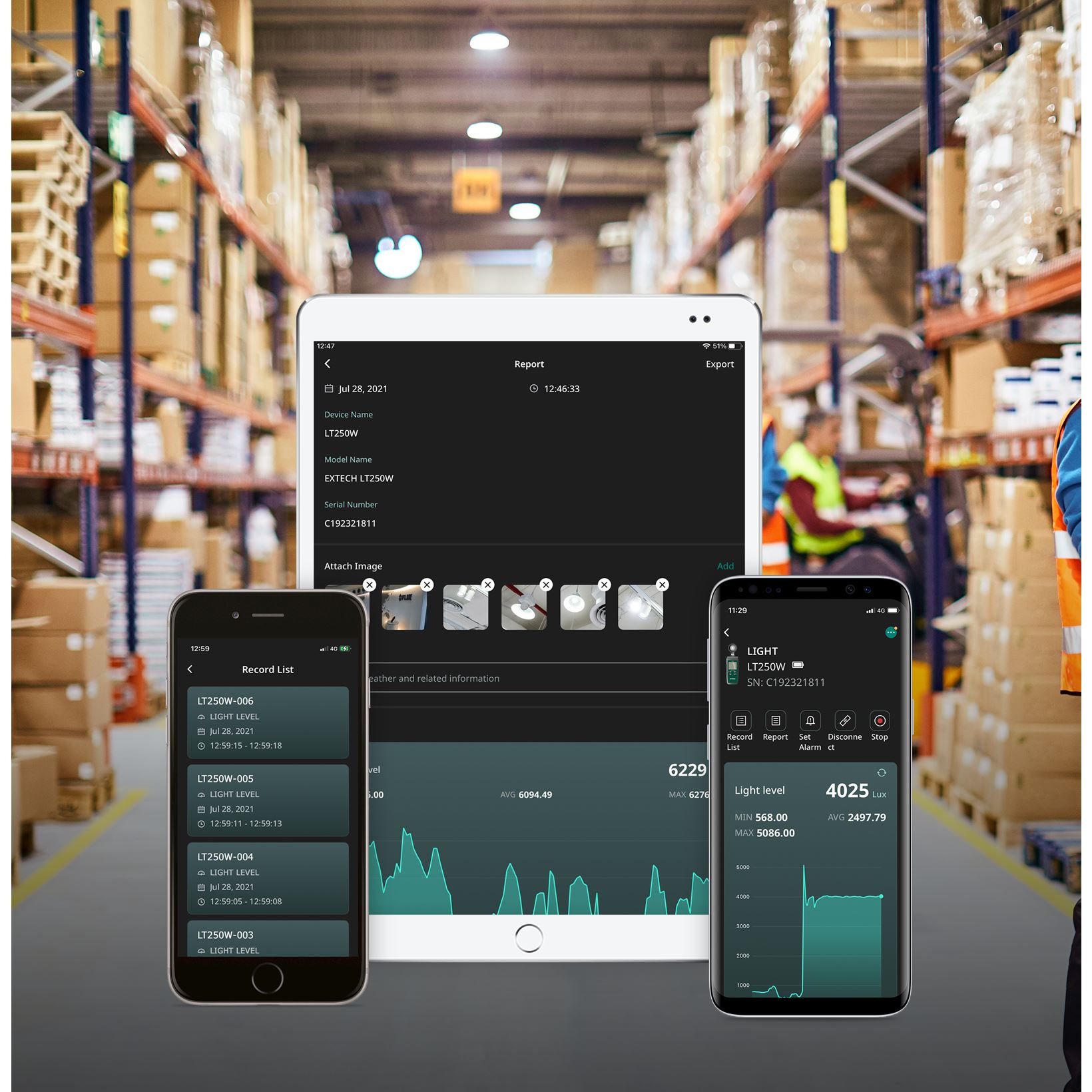 Extech LT250W Light Meter with Connectivity to ExView® App