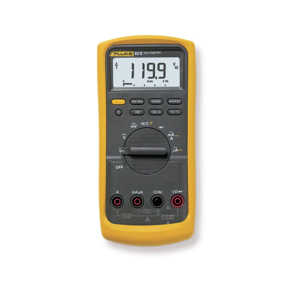Fluke 83-V/EUR Multimeter met meetsnoeren en klemmen
