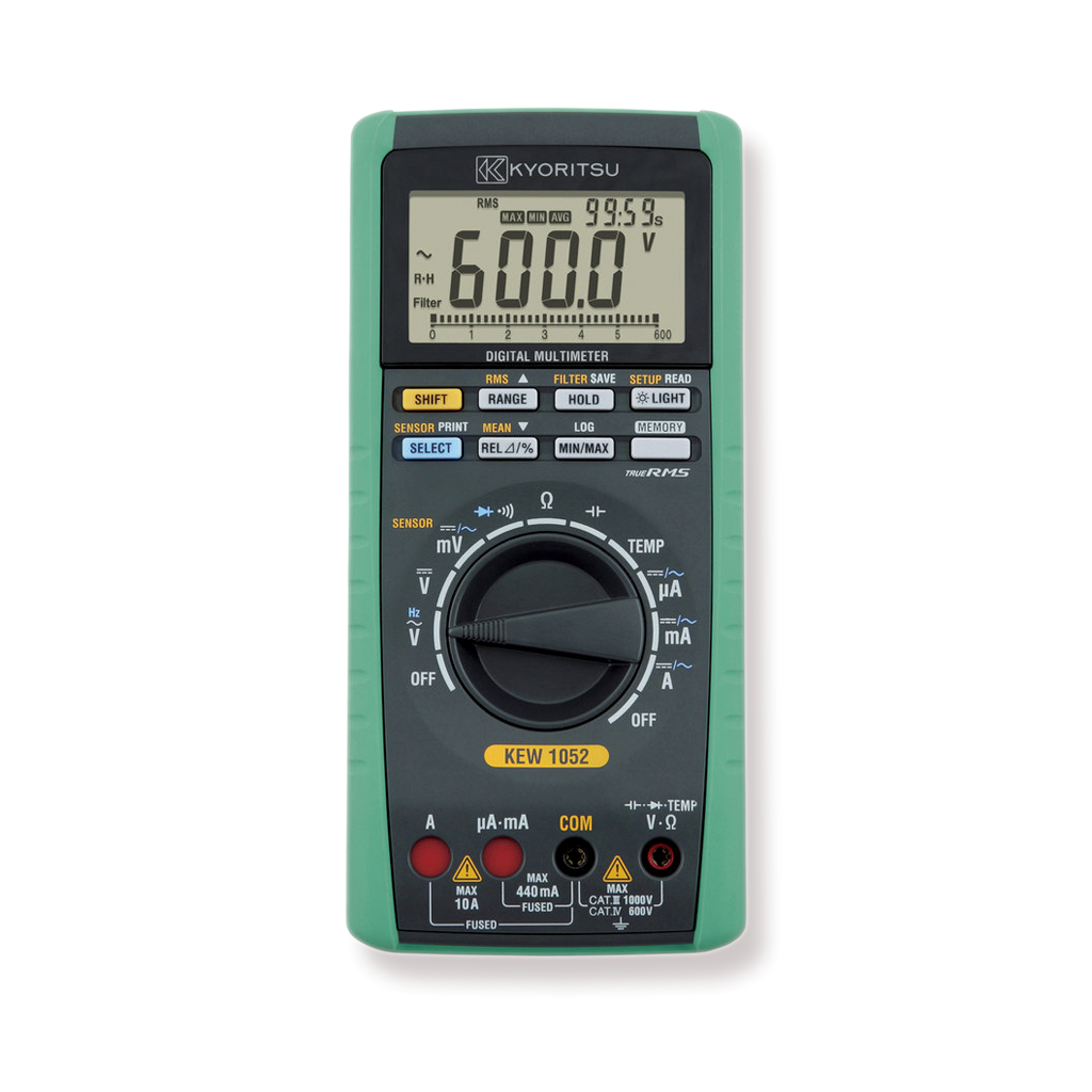 Kyoritsu 1052 Digitale TRMS Multimeter, 0-1000VAC/DC, incl. logging functie